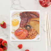 Volledig Engels ontbijt Napkin Services Servet (Insitu)