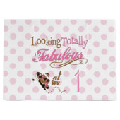 Volledig Fabulous 1st Birthday Large Cadeautasje (Voorkant)