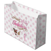 Volledig Fabulous 1st Birthday Large Cadeautasje (Voorkant Gekanteld)