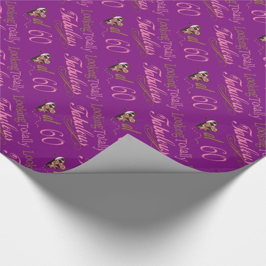 Volledig Fabulous 60th Birthday Cadeaupapier (Hoek)