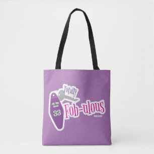 Volledig Fabulous Key Fob Fun Motel Cartoon Quote Tote Bag