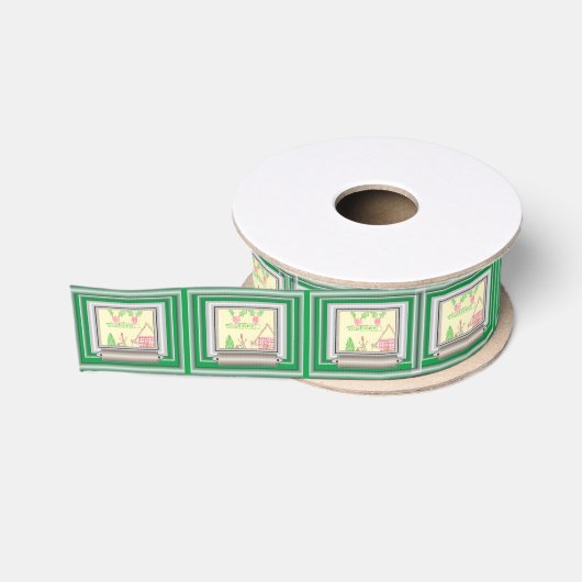 Volledig Faux-Afbeelding Lijst Grosgrain Lint (Spoel)