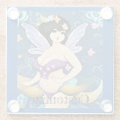 Volledig-figuur Fairy Goddess Thunder_Cove Glazen Onderzetter (Achterkant)