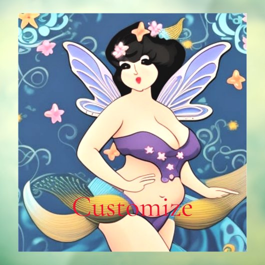 Volledig-figuur Fairy Goddess Thunder_Cove Raamsticker (Vel 3)