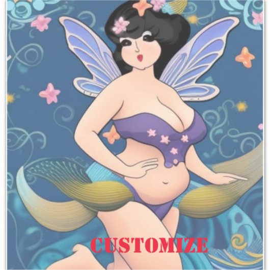 Volledig-figuur Fairy Goddess Thunder_Cove Sticker (Voorkant)