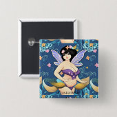 Volledig-figuur Fairy Goddess Thunder_Cove Vierkante Button 5,1 Cm (Voorkant /achterkant)
