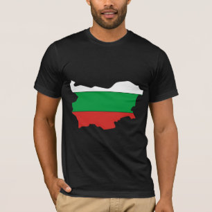 Volledig formaat van de Bulgarije-vlaggenkaart T-shirt