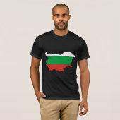 Volledig formaat van de Bulgarije-vlaggenkaart T-shirt (Voorkant volledig)