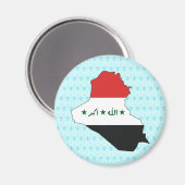 Volledig formaat van de Irakese vlaggenkaart Magneet (Voorkant / Achterkant)