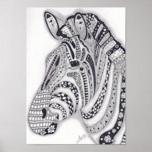 Volledig formaat Zebra Poster
