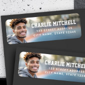 Volledig foto retouradres afstuderen etiket