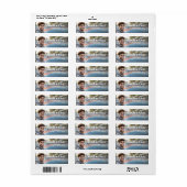 Volledig foto retouradres afstuderen etiket (Full Sheet)