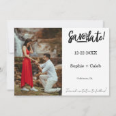 Volledig fotontwerp met modern lettertype save the date (Achterkant)