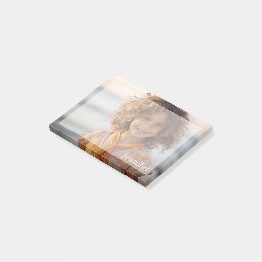 Volledig fotoontwerp met aangepaste naam post-it® notes (Schuin)