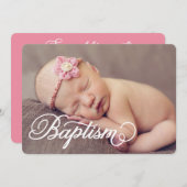 Volledig fotoscript | Baptisme-uitnodiging Kaart (Voorkant / Achterkant)