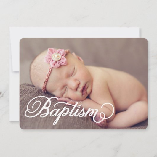 Volledig fotoscript | Baptisme-uitnodiging Kaart (Voorkant)