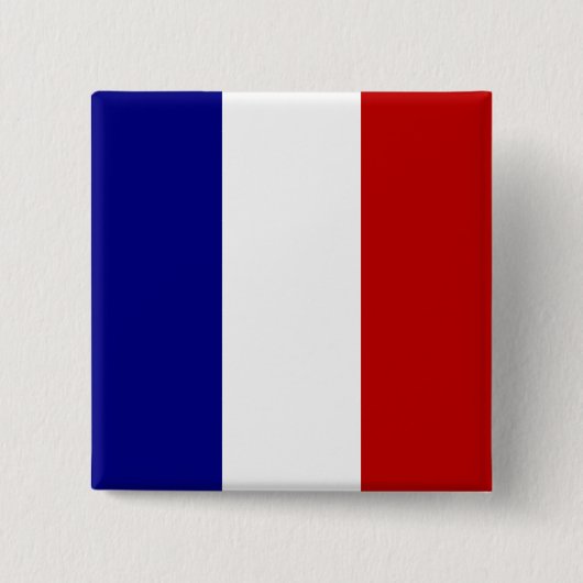 Volledig Franse vlag Vierkante Button 5,1 Cm (Voorkant)
