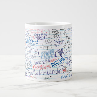 Volledig Fun Art Goofy School Doodles Grote Koffiekop