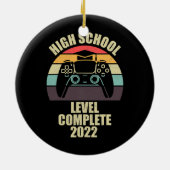 Volledig gamer-Mannen op hoog niveau Afstuderen Keramisch Ornament (Achterkant)