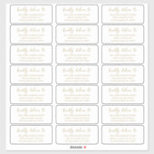 Volledig  gastenlijst Mailinglabels Sticker (Vel)