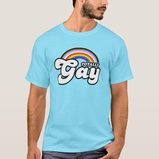 Volledig Gay Progress Pride T-shirt (Voorkant)
