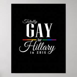 VOLLEDIG GAY VOOR HILLARY -.png Poster