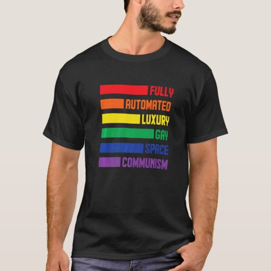 Volledig geautomatiseerd Luxemburgs ruimtecommunis T-shirt (Voorkant)