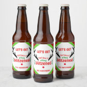 Volledig geblazen Grappige rendieren kerst vrolijk Bier Etiket (Flessen)