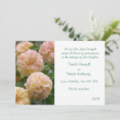 Volledig geblazen Rozen bruiloft uitnodiging (Staand voorkant)