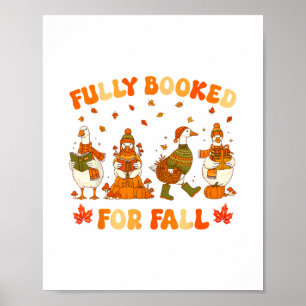 Volledig Geboekt Voor Herfst Boeken Pompoen Herfst Poster