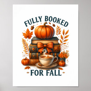 Volledig geboekt voor herfstboeken Pompoen Herfst Poster