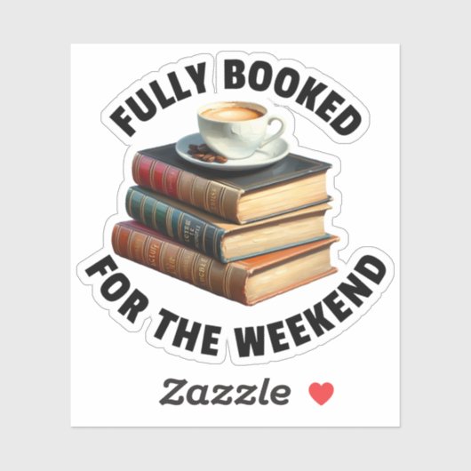 Volledig geboekt voor het weekend boekenliefhebber sticker (Vel)