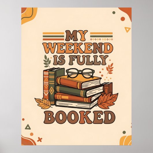 Volledig geboekte weekend design poster (Voorkant)