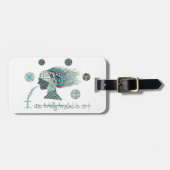 "Volledig gebogen in Art Graphic Bagagelabel (Voorkant horizontaal)