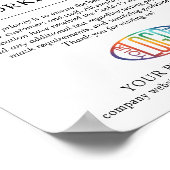 Volledig gecodeerde gevaccineerde zakelijke Logo W Poster (Hoek)