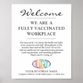 Volledig gecodeerde gevaccineerde zakelijke Logo W Poster (Voorkant)