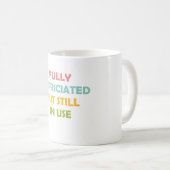 volledig gedegen, maar nog steeds in gebruik koffiemok (Voorkant rechts)