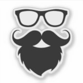 Volledig gegroeid Man Sticker (Voorkant)