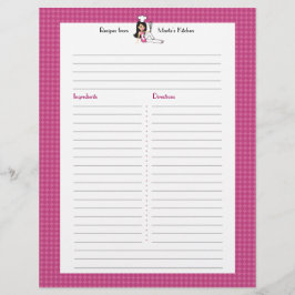 Volledig geïllustreerd Recipe Page Custom Letterhe