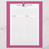 Volledig geïllustreerd Recipe Page Custom Letterhe (Voorkant)
