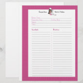 Volledig geïllustreerde Recipe Pagina voor de Gebr (Voorkant / Achterkant)