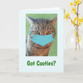 Volledig Gekke kat komt goed Kaart (Gele Bloem)