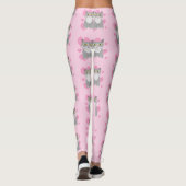 Volledig gekleurde kat Love Cartoon Pattern Art Leggings (Achterkant)