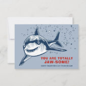 Volledig gekleurde Shark Kinder Valentijn Notitiekaartje (Voorkant)