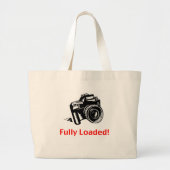 Volledig geladen camera grote tote bag (Voorkant)