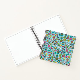 Volledig gelijkmatige doodles spiral notebook notitieboek