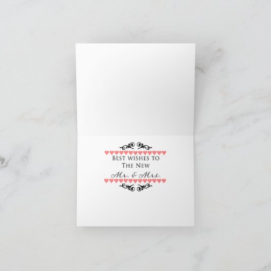 Volledig Gepersonaliseerd bruiloft gefeliciteerd K Kaart (Binnen)