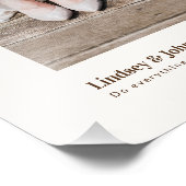 Volledig Gepersonaliseerd Elegant Wedding Photo C Foto Afdruk (Hoek)