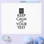 Volledig Gepersonaliseerd KEEP CALM en UW TEKST Flyer (Enkel)