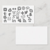 Volledig gepersonaliseerd kies uw sociale mediapic visitekaartje (Voorkant / Achterkant)